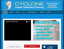 Tablet Screenshot of cyclonecarpetcleaning.com